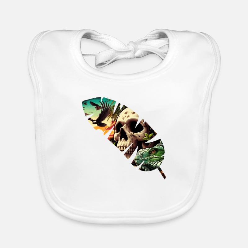 Death Feather Organic Baby Bibs