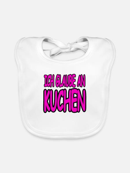Kuchen - Baby Bio-Lätzchen - Weiß