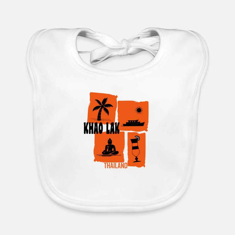 Khao Lak Thaïlande orange Bavoir bio Bébé