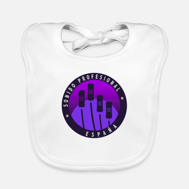Logo with gradient background. Organic Baby Bibs