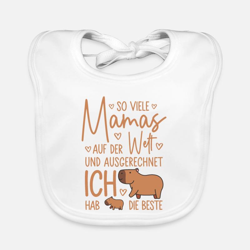 So viele Mamas Beste Mama Baby Muttertag Geschenk - Baby Bio-Lätzchen - Weiß