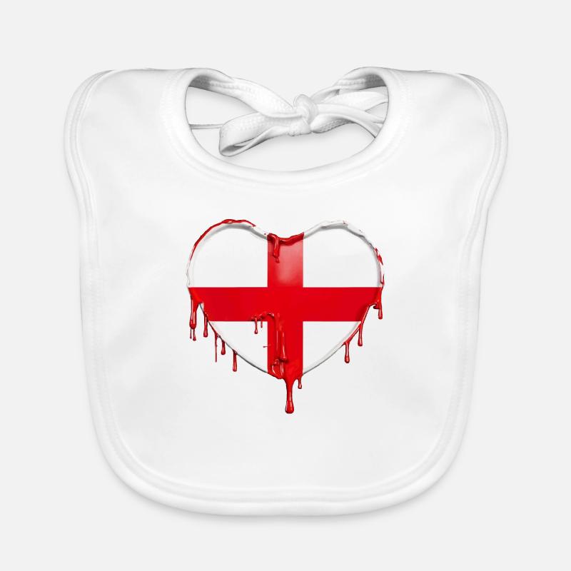 DRAPEAU ANGLAIS DRAPEAU ANGLETERRE Bavoir bio Bébé