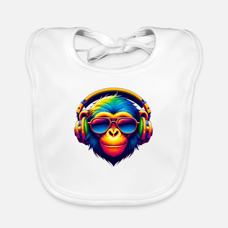 DJ Groove Monkey Organic Baby Bibs