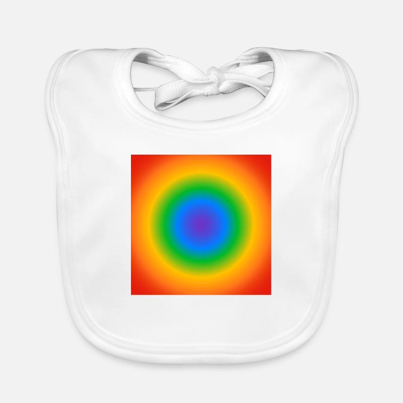Cercle Arc-en-ciel Dégradé Couleurs Pride Merch Bavoir bio Bébé