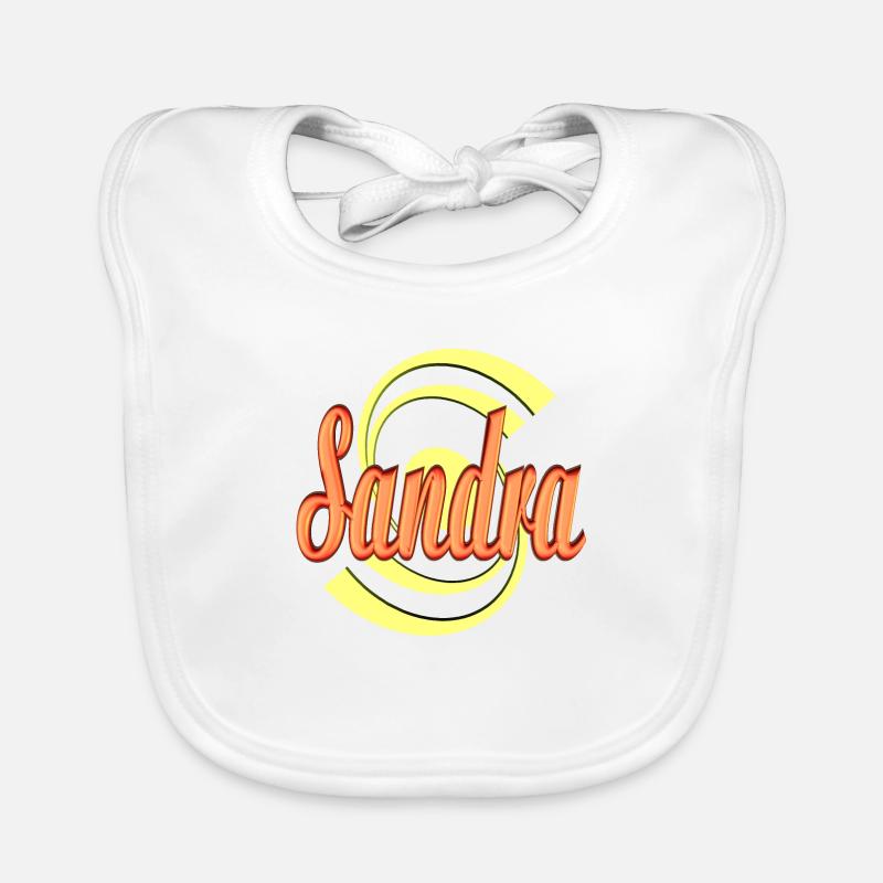 Sandra2 - Baby Bio-Lätzchen - Weiß