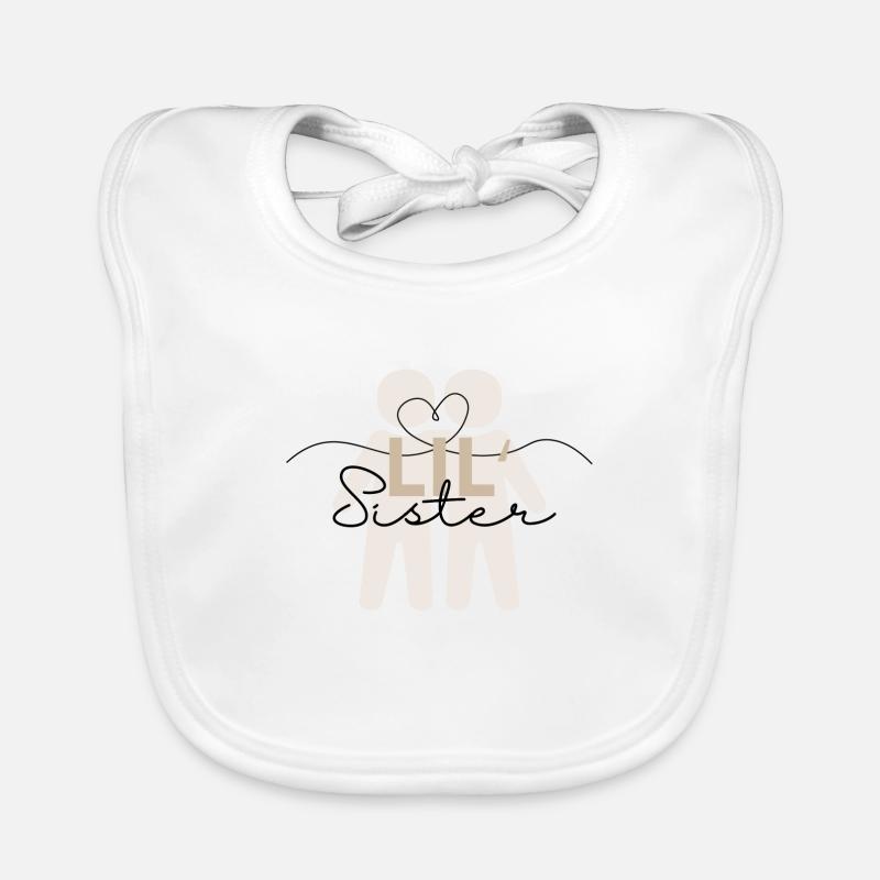 Petite soeur - Conception de frères et sœurs Bavoir bio Bébé