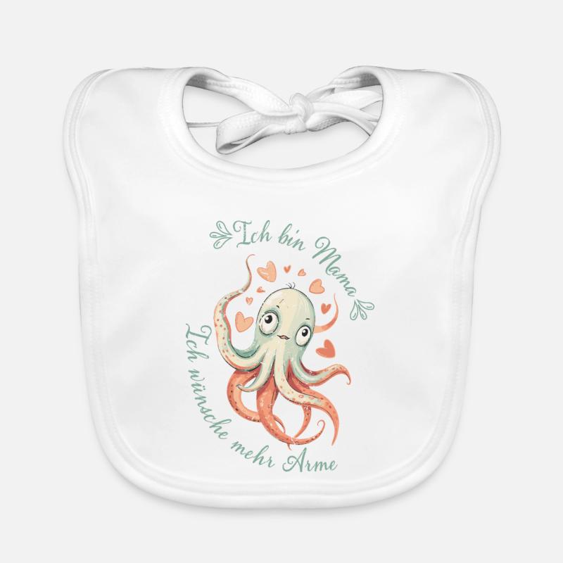 Octopus Mom Needs More Arms: Parent Humor Organic Baby Bibs