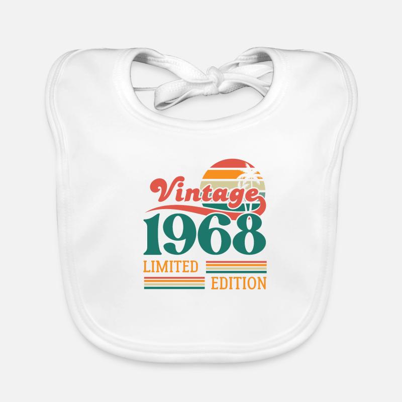 Vintage 1968 édition limitée - Bavoir bio Bébé - blanc