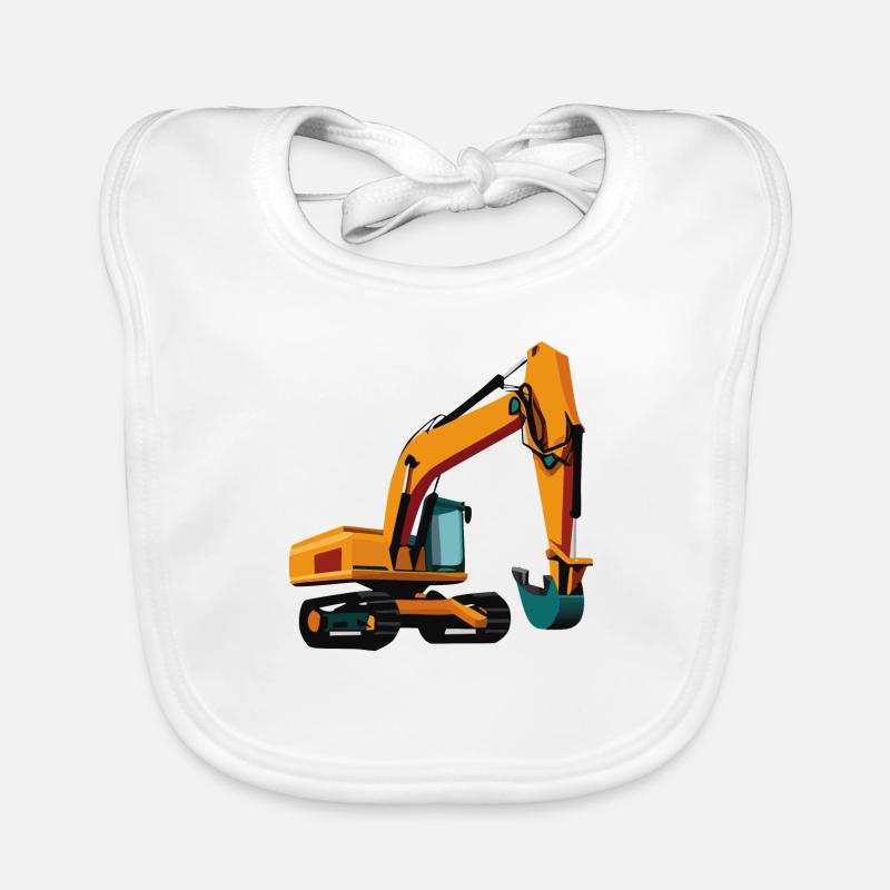 Großer Bagger Baby Bio-Lätzchen