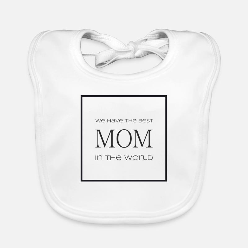 Beste Mom - Beste Mama der Welt Baby Bio-Lätzchen