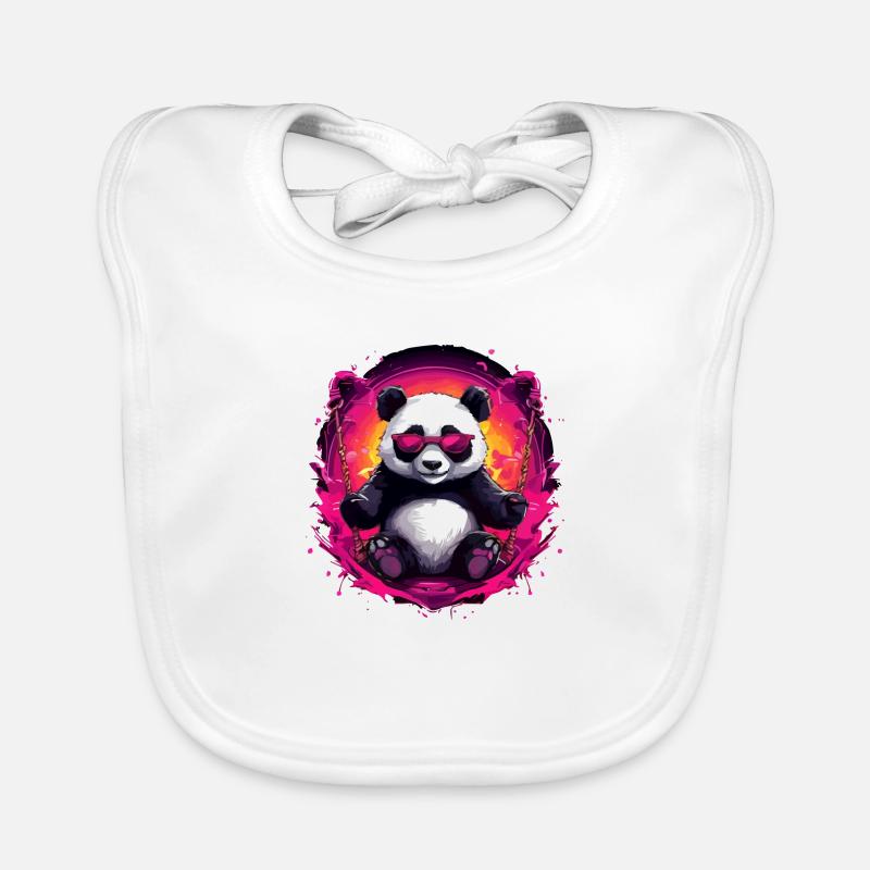 Mignon panda cool se relaxant Bavoir bio Bébé