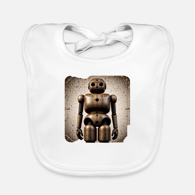 Robot Organic Baby Bibs