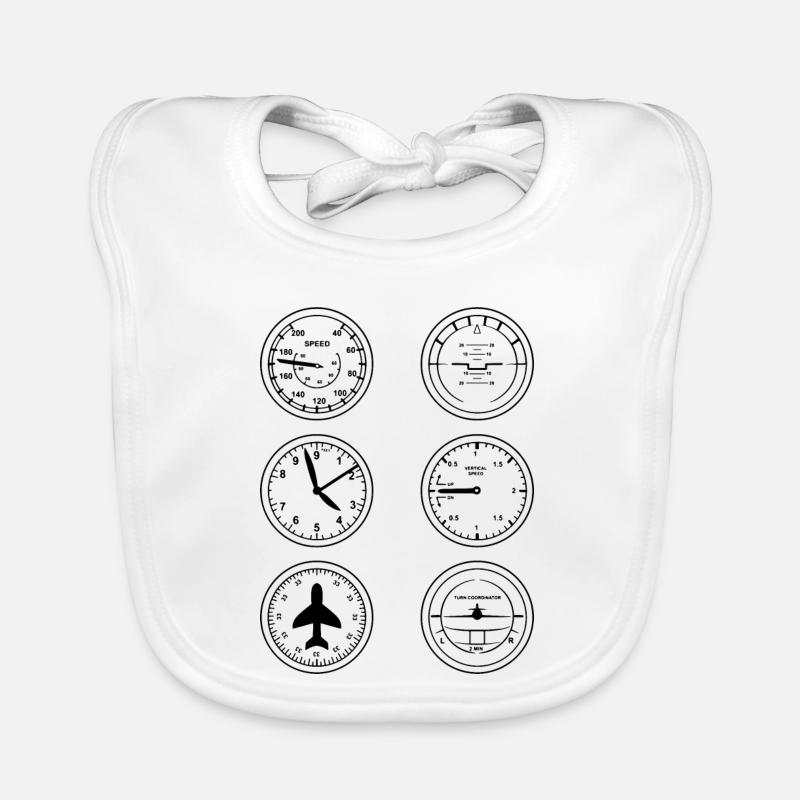 Flight Instruments Organic Baby Bibs