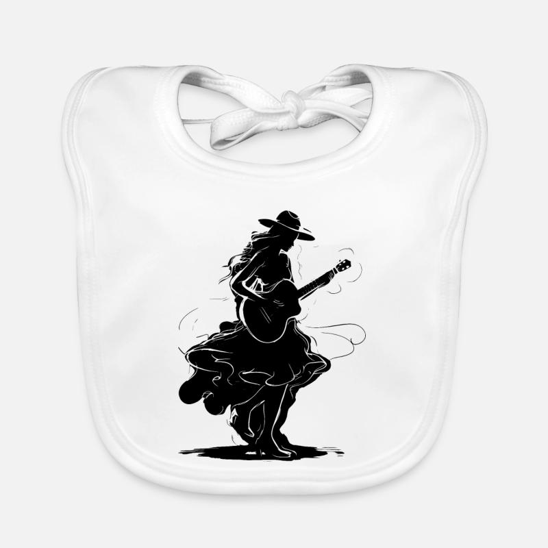 Guitariste Bavoir bio Bébé