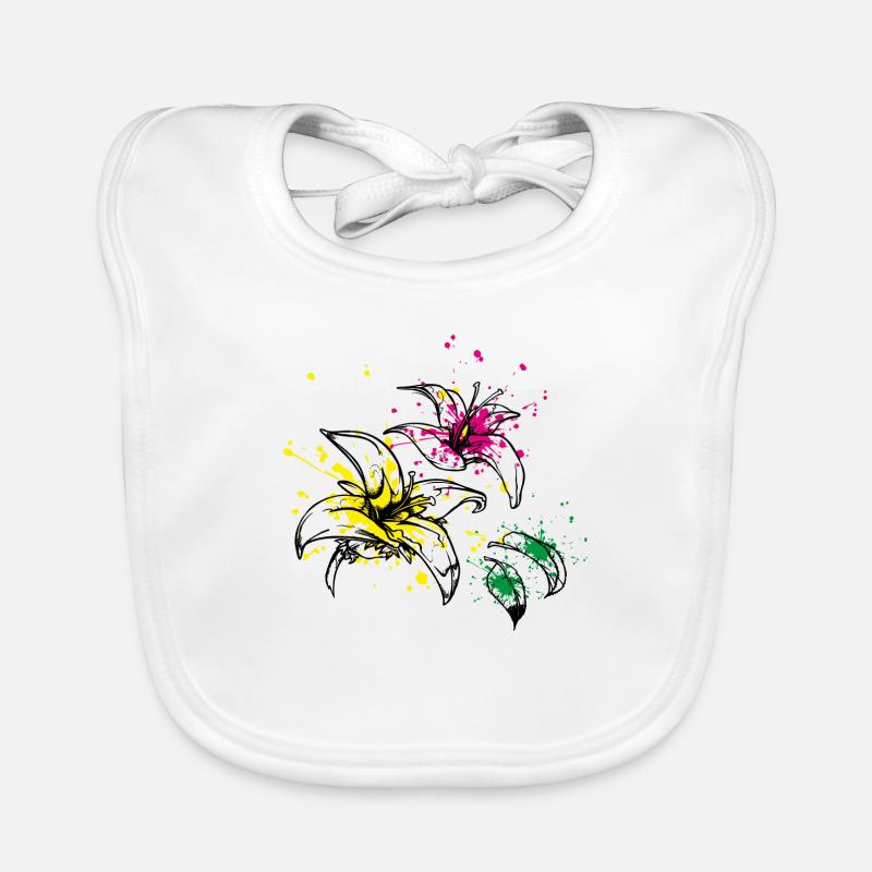 blüten splash Baby Bio-Lätzchen