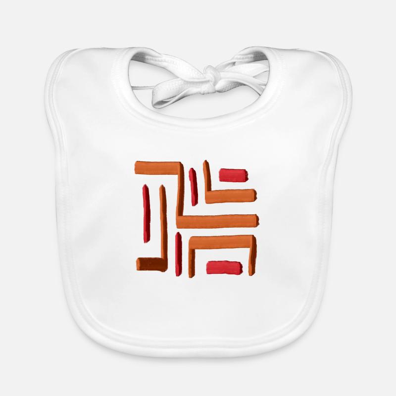 Rotes Farblabyrinth Baby Bio-Lätzchen