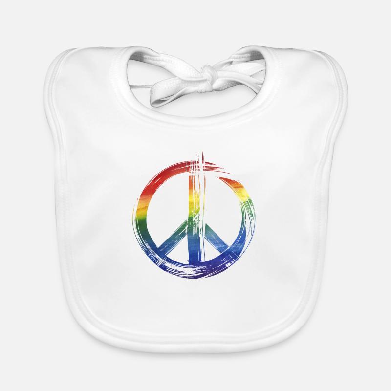 Peace Regenbogen Baby Bio-Lätzchen