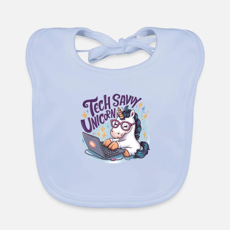TECHNISCH VERSIERTES EINHORN Baby Bio-Lätzchen