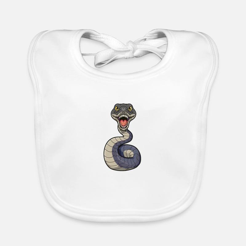 Snake Drawing Organic Baby Bibs