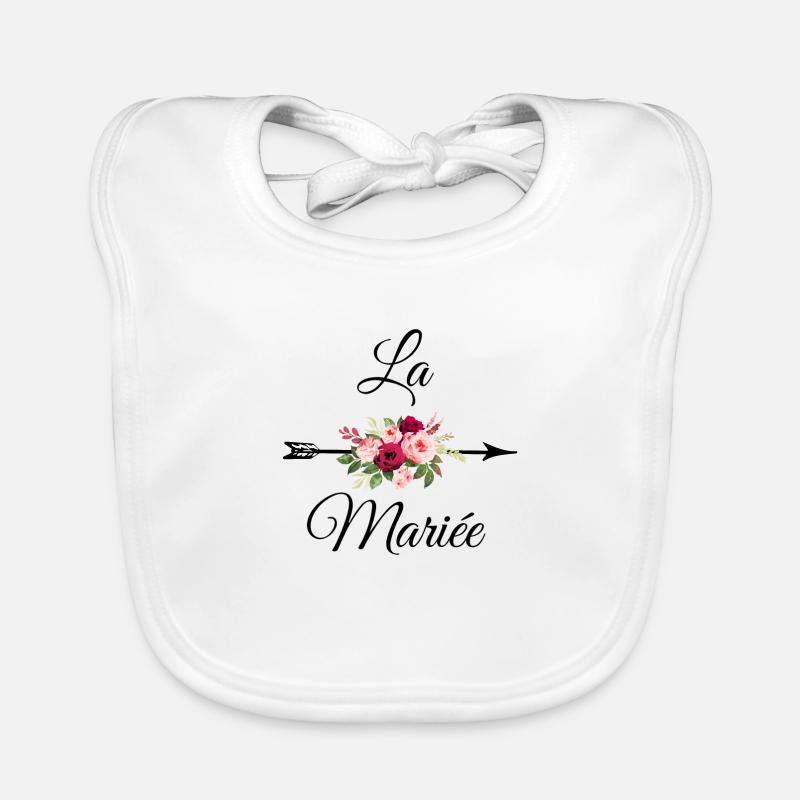 La mariée bouquet de fleurs flèche Bavoir bio Bébé