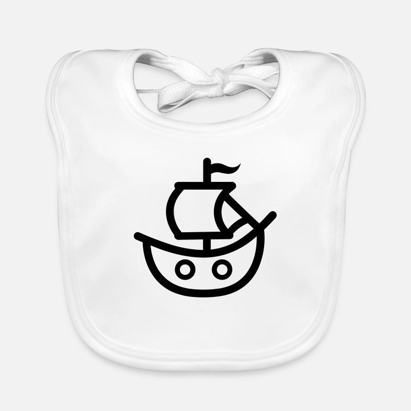 Piratenschiff Baby Bio-Lätzchen