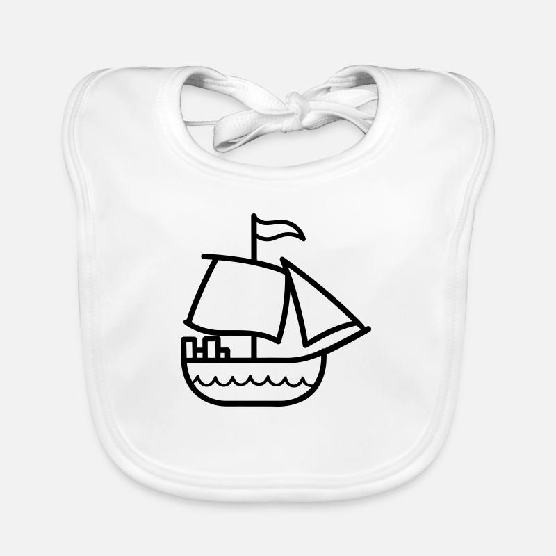 Pirate ship Organic Baby Bibs