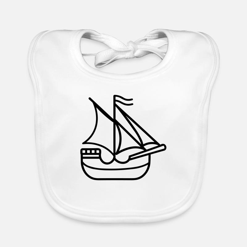 Pirate ship Organic Baby Bibs
