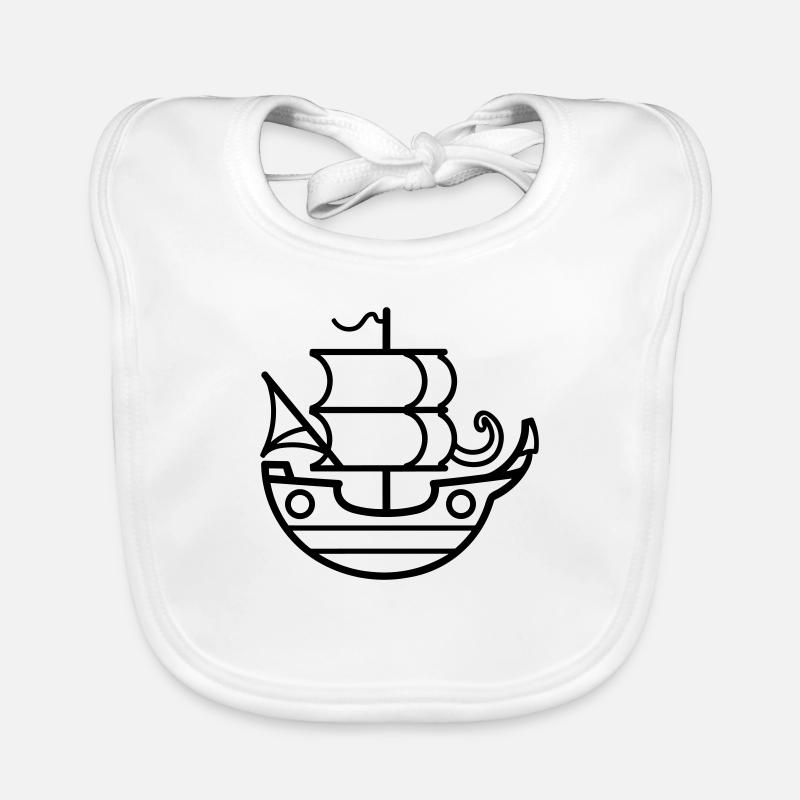 Piratenschiff Baby Bio-Lätzchen