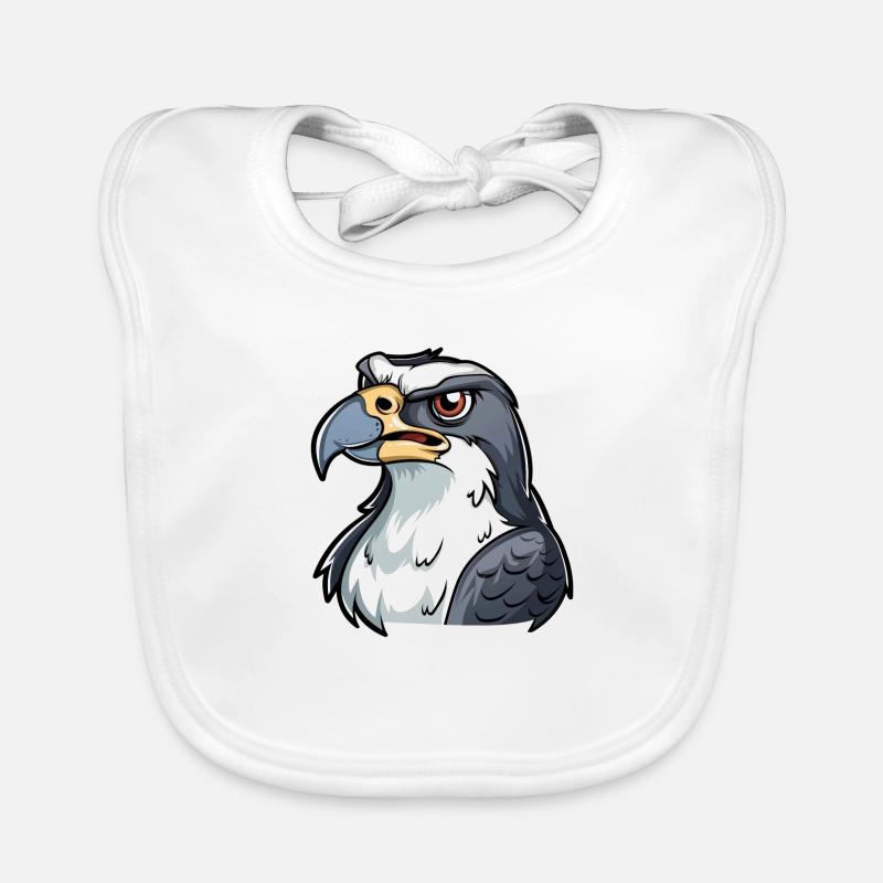 Proud eagle with a strong look Organic Baby Bibs