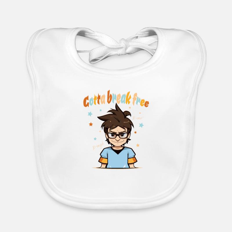 Nerd Nerd Geek Computer Freak - Gotta break free Organic Baby Bibs
