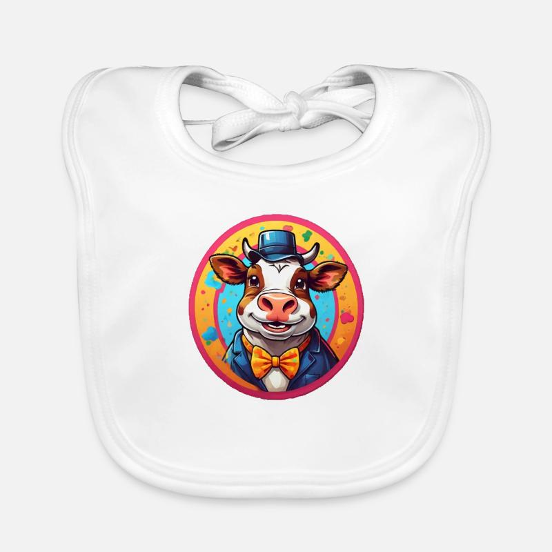 Funny Cow Comic Organic Baby Bibs
