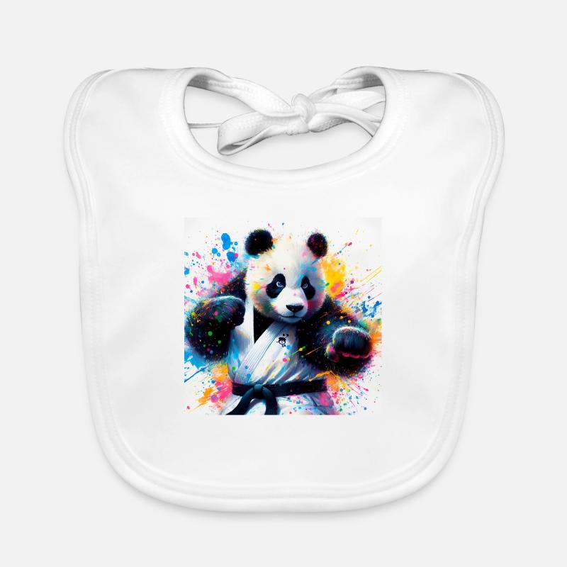 Kung-Fu-Panda - Baby Bio-Lätzchen - Weiß
