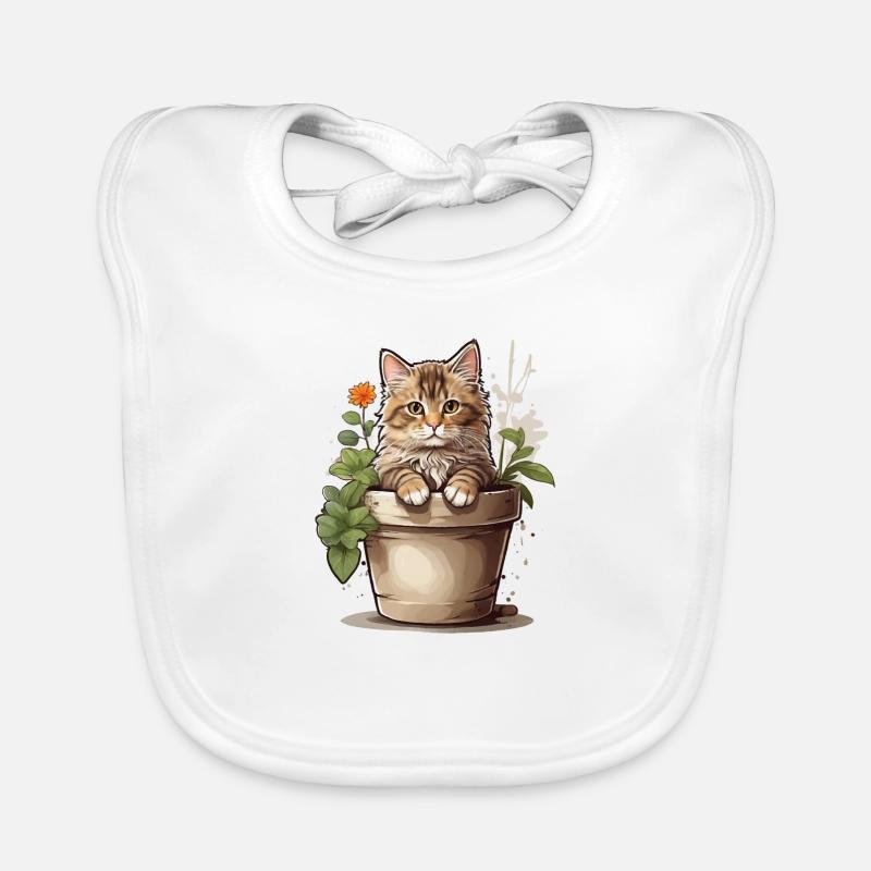 Fleur de chat mignonne Bavoir bio Bébé