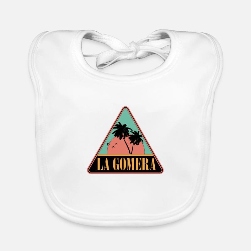 Triangle Palm Trees La Gomera Organic Baby Bibs
