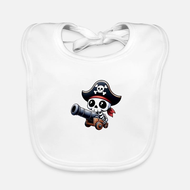 Pirate - Squelette Bavoir bio Bébé