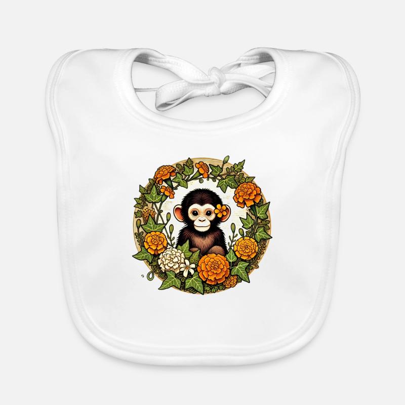 Schimpanse Baby Bio-Lätzchen