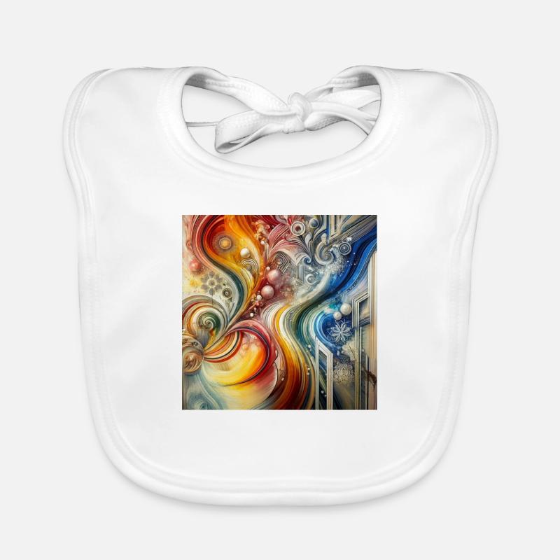 Aetherische Fusion - Abstraktes Gemälde Baby Bio-Lätzchen