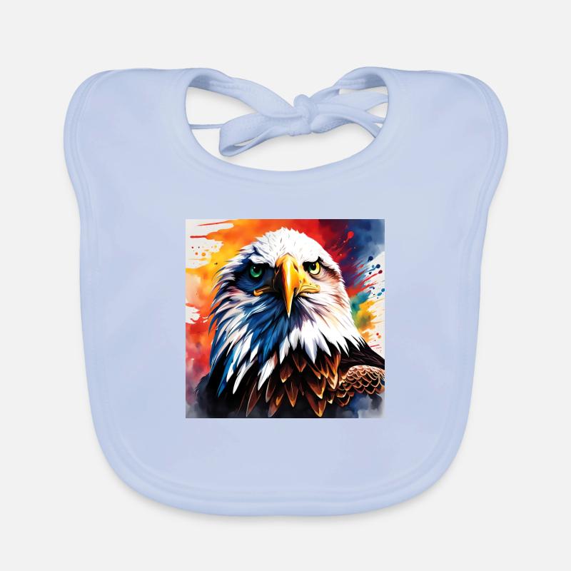 Eagle coloured Organic Baby Bibs