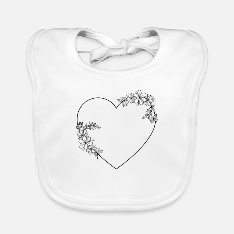 Frame Heart Organic Baby Bibs