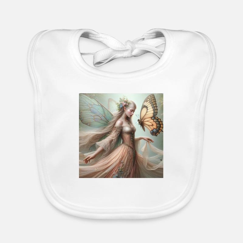 Fée Papillon. Bavoir bio Bébé