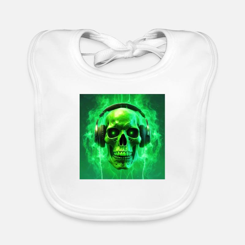 SkullWave Beats - Baby Bio-Lätzchen - Weiß