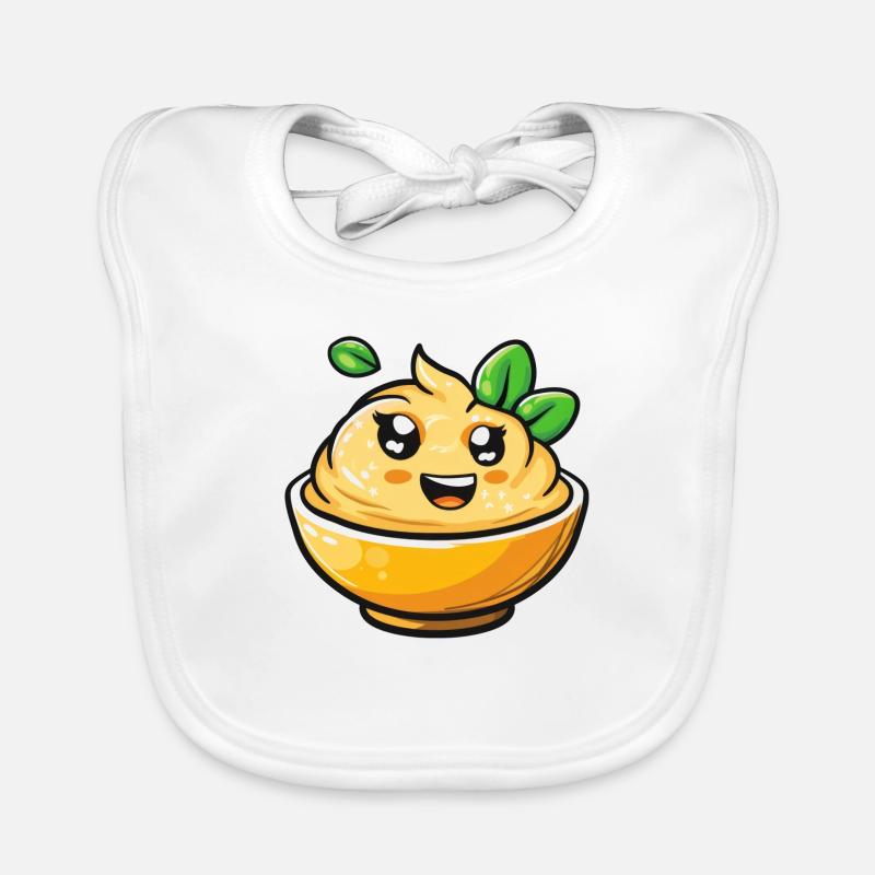 Funny Mustard Bowl Comic Organic Baby Bibs