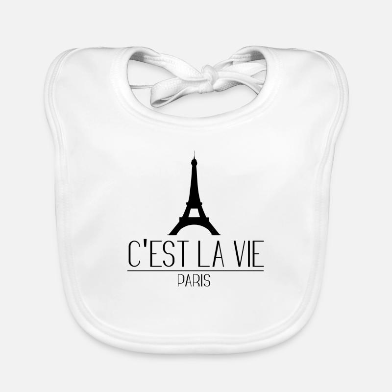 Paris, c’est la citation de la vie Bavoir bio Bébé