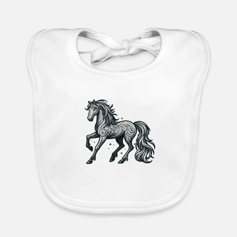 Equestre Cheval Bavoir bio Bébé