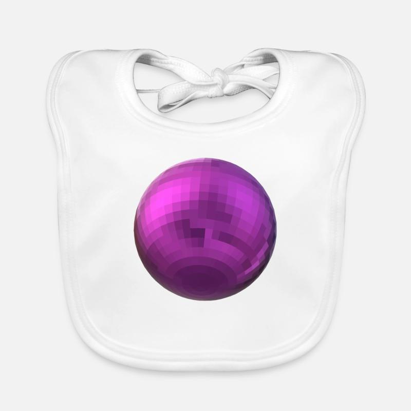 sphère violette Bavoir bio Bébé