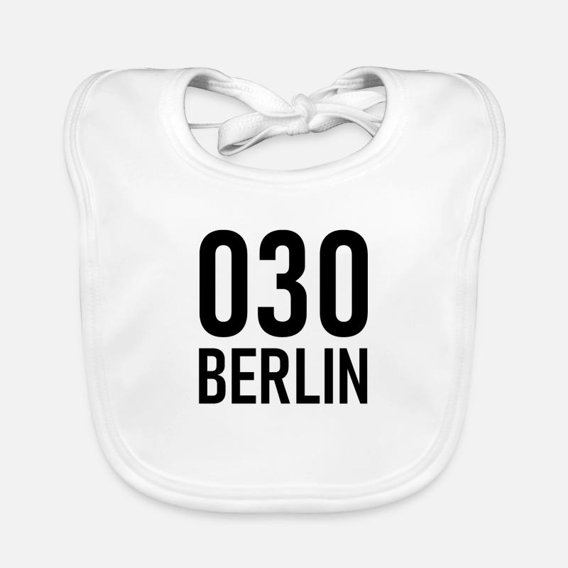 030 - Null Drei Null - Berlin - Area Code - Phone Organic Baby Bibs