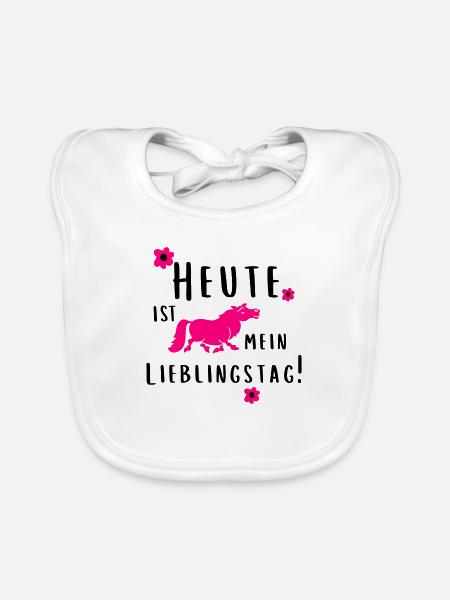 Heute ist mein Lieblingstag! - Baby Bio-Lätzchen - Weiß - Vorne