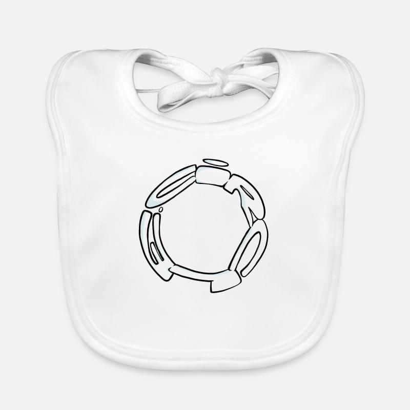 Graff Circle (Black & White) Organic Baby Bibs
