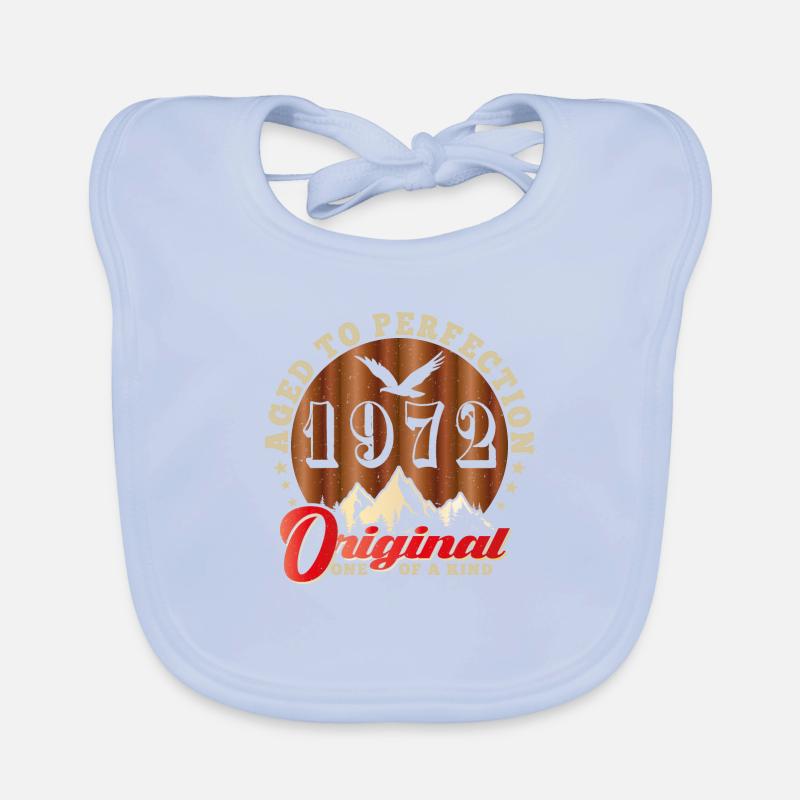 Anniversaire emblématique de 1972 Bavoir bio Bébé