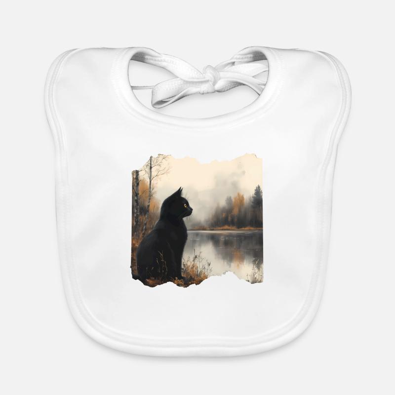 Chat Noir Bavoir bio Bébé